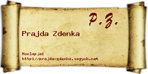Prajda Zdenka névjegykártya